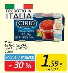 Carrefour Market Cirio La Finissima Polpa offerta