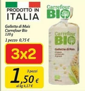 Carrefour Market Carrefour - Gallette Di Mais Bio offerta