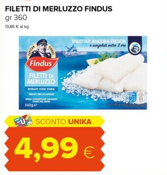 Tigre Findus Filetti Di Merluzzo gr 360 offerta