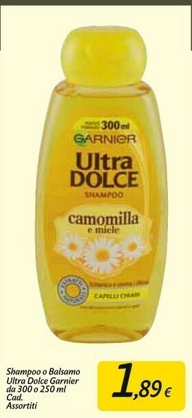 Carrefour Market Garnier Shampoo O Balsamo Ultra Dolce offerta