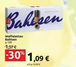 Carrefour Market Bahlsen Waffeletten Dark 100 G(ml) offerta