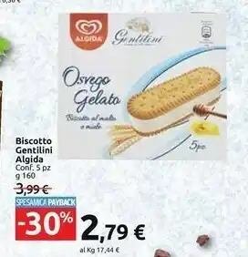 Carrefour Market Algida Osvego Gelato Biscotto Al Malto E Miele 160 G(ml) offerta
