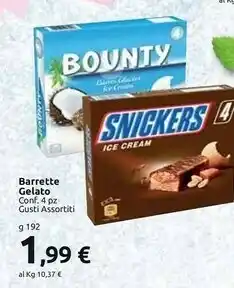 Carrefour Market Bounty Gelato Barrette offerta