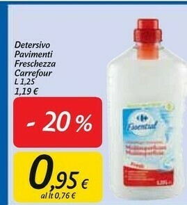 Carrefour Market Carrefour Detersivo Pavimenti Freschezza offerta