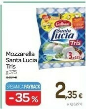 Carrefour Santa lucia Mozzarella offerta