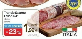 Carrefour Felino Salame offerta