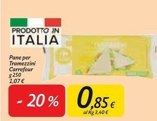 Carrefour Carrefour Pane Per Tramezzini offerta