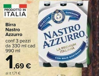 Carrefour Nastro Azzurro Birra offerta
