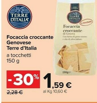 Carrefour Terre d'Italia Focaccia offerta