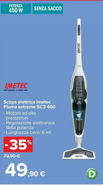 Carrefour Imetec Scopa elettrica offerta