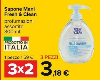 Carrefour Fresh & Clean Sapone liquido offerta