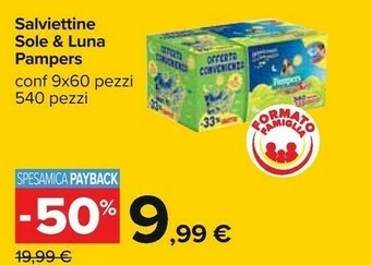 Carrefour Sole Pannolini Pampers offerta