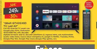 DPiù Qbell technology Qt42gx83 Tv Led 42 offerta