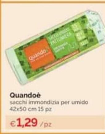 Quandoè sacchi immondizia per umido 42x50 cm 15 pz