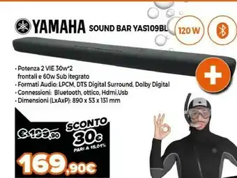 Expert Yamaha Sound Bar Yas-109bl offerta