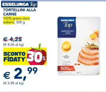Esselunga Top Tortellini Alla Carne 100% grano duro italiano,500g