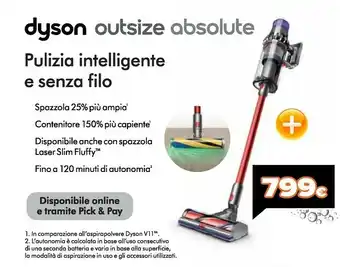 Expert Dyson Outsize Absolute (2021) Senza Sacchetto Grigio, Porpora, Rosso offerta