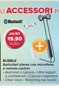 Cellularline Bubble Auricolari Stereo Con Microfono E Remote Control
