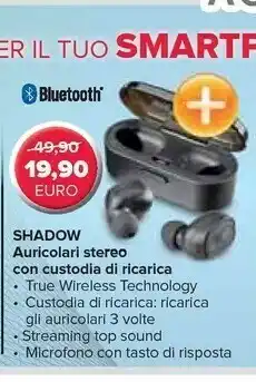 Expert Cellularline Shadow Auricolari Stereo Con Custodia Di Ricarica offerta
