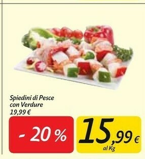 Spiedini Di Pesce Con Verdure