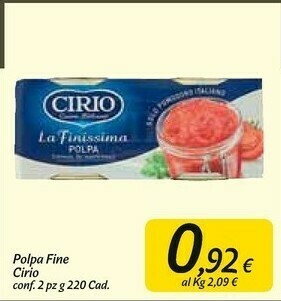 Carrefour Market Cirio La Finissima Polpa offerta