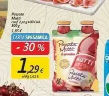 Carrefour Market Mutti Passata Di Pomodoro 400 G(ml) offerta