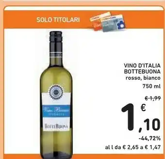 Conad Bottebuona Botte Buona - Vino Bianco D'Italia 750 G(ml) offerta
