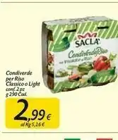 Carrefour Market Saclà Condiverde Riso 580 G(ml) offerta