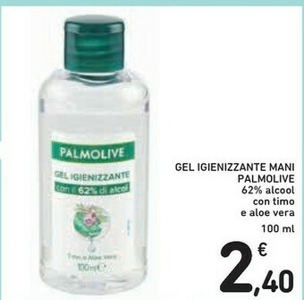 Conad Palmolive Gel Igienizzante Mani 62% Alcool Con Timo E Aloe Vera offerta