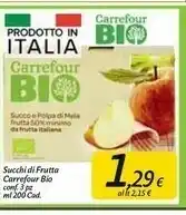 Carrefour Market Bio italia Succhi di frutta offerta