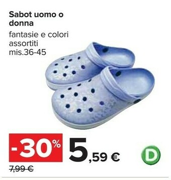 Carrefour Pantofole offerta