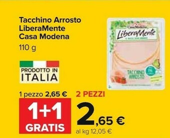 Carrefour Casa Modena Prosciutto cotto offerta