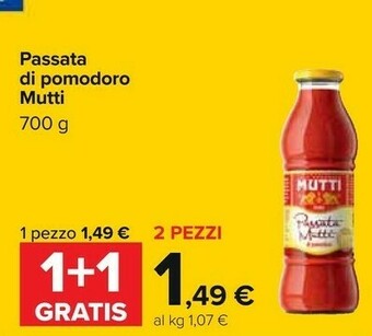 Carrefour Mutti Passata di pomodoro offerta