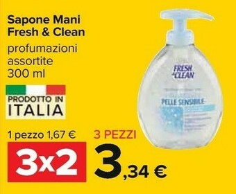 Carrefour Fresh & Clean Sapone liquido offerta