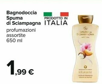 Carrefour Spuma di Sciampagna Bagnoschiuma offerta