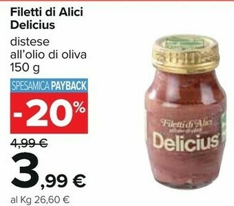 Carrefour Delicius Alici offerta