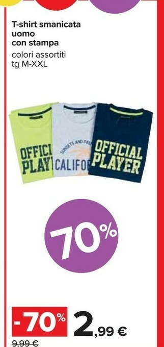 Carrefour T-shirt uomo offerta