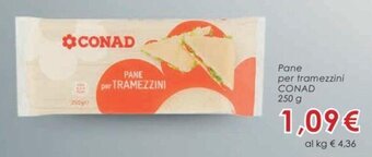 Conad Conad Pane per tramezzini 250 g offerta
