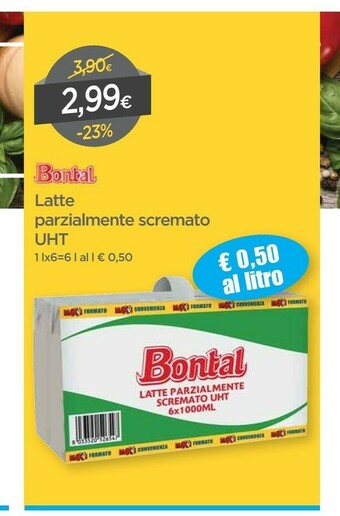 DPiù Bontal Latte parzialmente scremato offerta