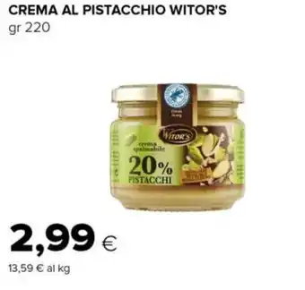 Tigre Witor's Crema Al Pistacchio gr 220 offerta