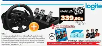 Expert Logitech G G923 Sterzo + Pedali PC, Xbox 360 USB Nero offerta