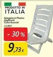 Carrefour Spiaggina In Plastica Pieghevole offerta