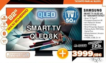 Expert Samsung Series 8 QE82Q800TAT 2,08 M (82") 8K Ultra HD Smart TV Wi-Fi Nero offerta