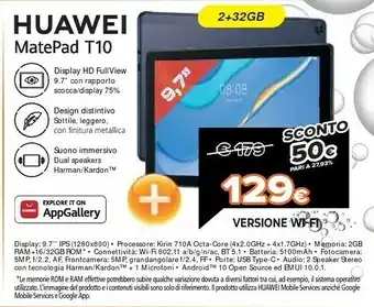 Expert Huawei MatePad T10 offerta