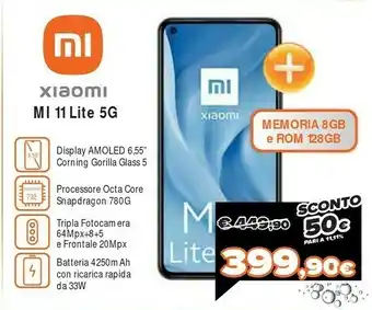 Expert Xiaomi MI 11 Lite 5G 8 GB 128 GB offerta