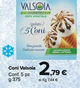 Carrefour Market Valsoia 5 Coni offerta
