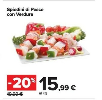 Carrefour Market Spiedini Di Pesce Con Verdure offerta