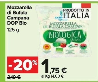 Carrefour Market Carrefour Mozzarella Di Bufala Campana Dop Bio offerta