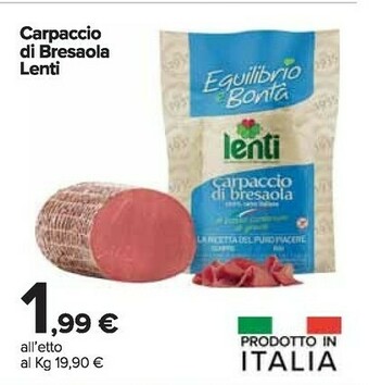 Carrefour Market Lenti Carpaccio Di Bresaola offerta