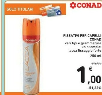 Conad Conad Fissativi Per Capelli offerta